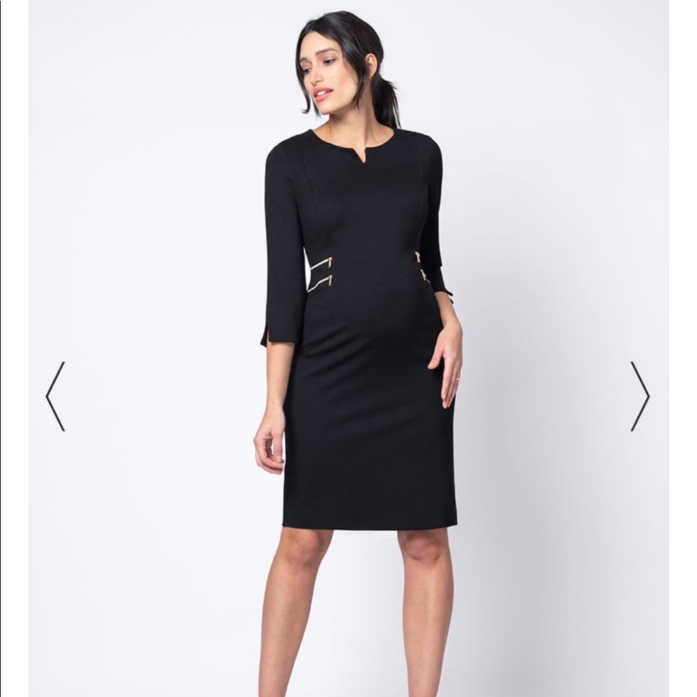 Black Zip Detail Maternity Dress Size 6✨